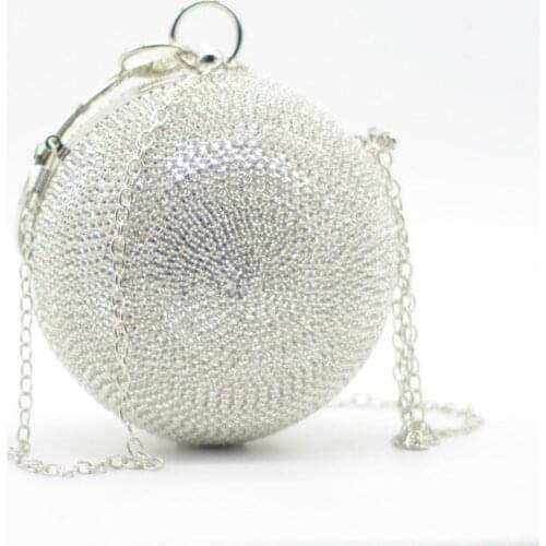 2021 Ladies Luxury Diamond Ball Clutches Evening Bag Elegant Chain Shoulder Bag For Women Wedding Party Purses Handbags Clutch