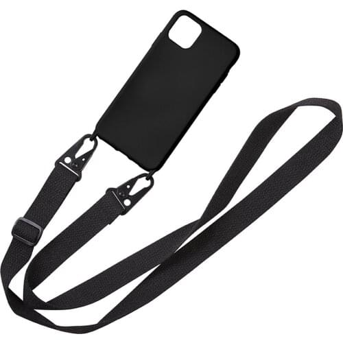 Liquid Silicone Chain Necklace Cell Phone Case With Lanyard Neck Strap Rope Cord For iPhone 11 7 8 Plus X XS XR 11pro MAX Cover