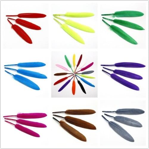 10-15cm Wholesale Free Shipping Newest Double Side Dyed Color Goose Feather Accessory For Home Jewelry Wedding 50pcs/bag