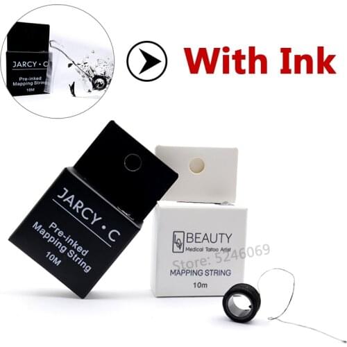 10m Tattoo Thread Eyebrow Pre-Inked Mapping Thread For Eyebow Makeup Dyeing Thread Permanent Makeup Artist Perfect Measure Tools