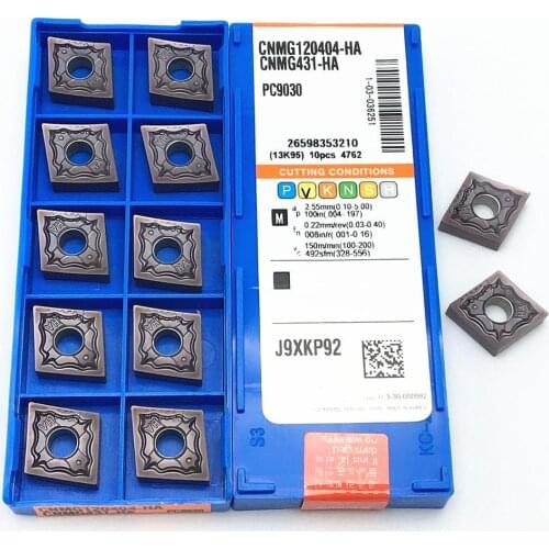 10 pieces of external turning tool CNMG120404 HA PC9030 cutting tool NC stainless steel carbide insert CNMG120404 turning insert