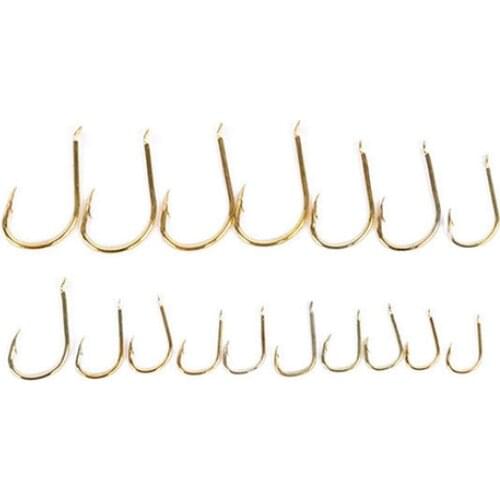 100Pcs 3#-12# Assorted Durable Sharpened Metal Fishing Hooks Fishhooks Tackle
