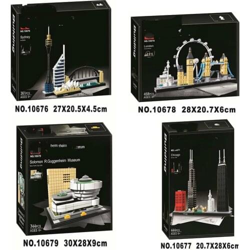 10678 Architecture Building Set London 21034 Big Ben Tower Bridge Model Building Block Bricks Compatible Toys Lepinlys