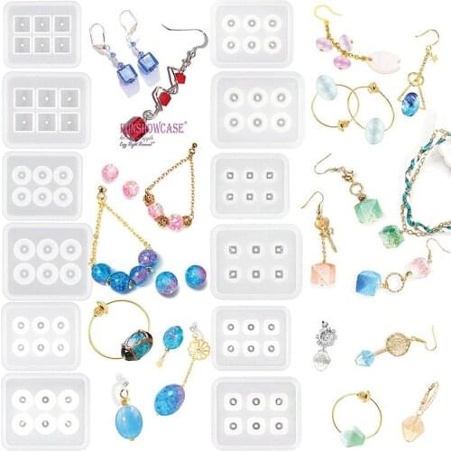 14 Stuks Bol Siliconen Kraal Mallen Met Gaten Ronde Epoxy Voor Sieraden, Polymeer Klei Zeep Maken, cabochon Edelsteen Crafting