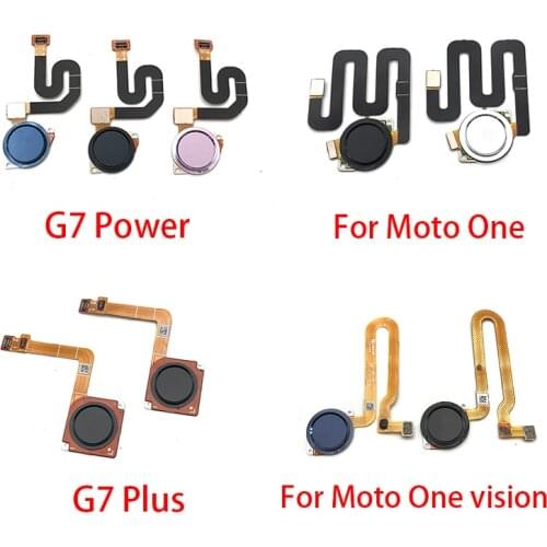20pcs/lot Fingerprint Sensor Home Return Key Menu Button Flex Ribbon Cable For Motorola Moto G7 Plus / G7 Power / One Vision