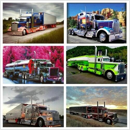 5d Diy Diamond Embroidery Big Truck Cross Stitch Kit Diamond Painting Rhinestone Picture Mosaic Home Decoration