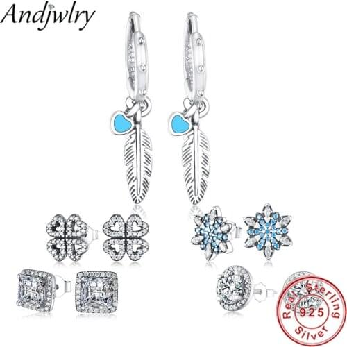 Женские серебрянные серьги Andjwlry China At AliExpress