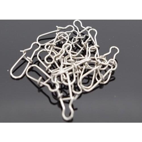 AZJ 2017 Wholesale 200PCS Fishing Accessories Connector Lure Stainless steel swivel Clip rolling swivels fishing tackle