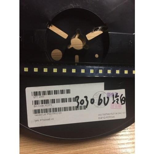 Free shipping in stock LED Backlight High Power LED 1.8W 3030 6V Cool white 150-187LM PT30W45 V1 TV Application 3030 New