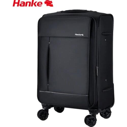 Hanke Expandable Travel Luggage Suitcase Soft Shell Trolley Case Waterproof Cloth Spinner Wheels TSA Lock Unisex H8813