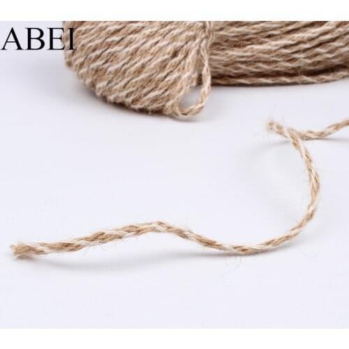 4mm 10yards Natura Burlap Jute Thread DIY Natural Braid Hemp Gift Flower Packing Ribbon DIY Accessories