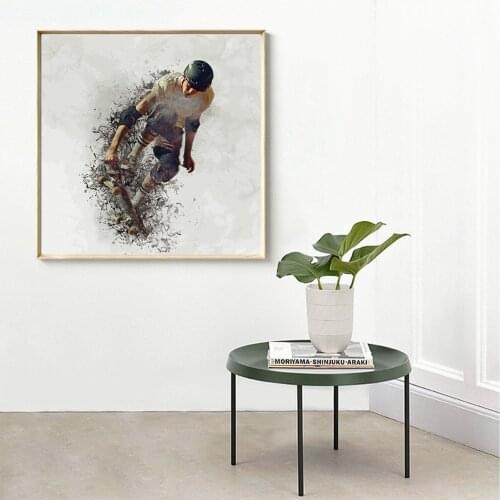 Skater Boy Oil Painting Hanging Picture Poster Canvas Print Painting Wall Art Living Room Home Decoration