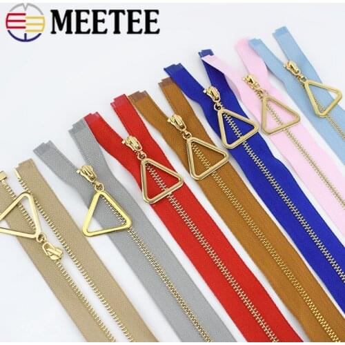 10pcs Meetee 3# Metal Zippers 15/18/20/25/30cm Close-End Auto Lock Zips DIY Sewing Bags Purse Garment Decor Zip Accessories