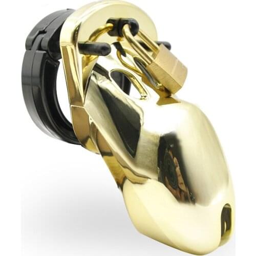 Male chastity lock cbt Gold/Silver CB6000 palstic cock cage chaste bird sex toys for men dick penis cage chastity device