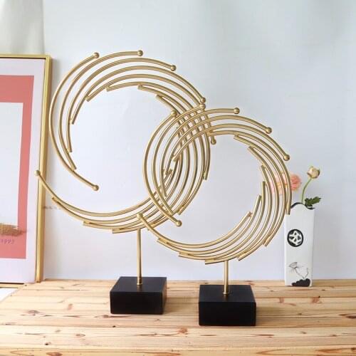 New Chinese Creative Metal Ornaments Home Living Room Hotel Model Room Decoration Furnishings Abstract Sun