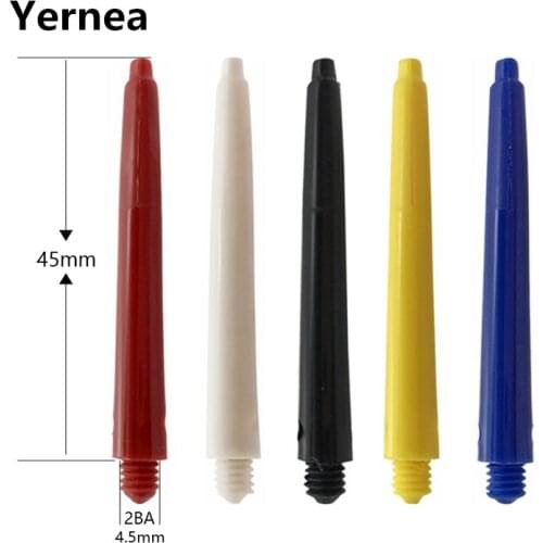 New High-quality 15Pcs Colour Darts Shafts 45mm Length Nylon Material 2Ba Screw Thread Plaslic Shaft Wholesale