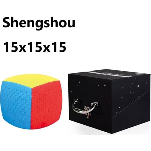 Original Shengshou 15Layers Sengso 15x15x15 Stickerless 10.6cm Cube Speed Magic Puzzle 15x15 Educational Cubo magico Toy for kid