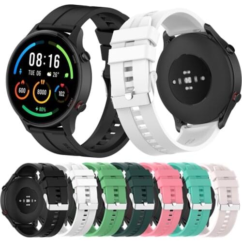 Sport Silicone Watchbands For Xiaomi Mi Watch Color Replacement Smart Watch Wristband Accessories For Amazfit GTR 2 /2e Bracelet