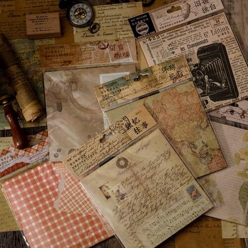 Vintage English Manuscript Material Paper Card Junk Journal Planner Scrapbooking Plants Flower Decorative Craft Background Paper