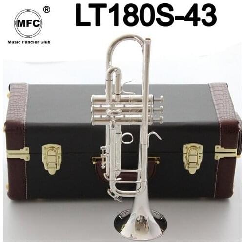Factory Outlet Professional Plated Instrumentos Musicales Profesionales Mouthpiece Bb Trumpet LT180S-43 Silve