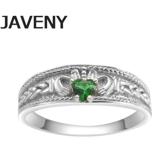 925 Silver Irish Celtics Claddagh Promise Bridal Wedding Engagement Rings for Women Birthday Christmas Anniversary Party Gifts