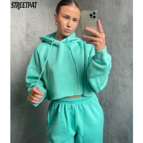 2 Piece Outfits For Women Pullover Hoodies+Elastic Waist Pants Tracksuit Women Solid Women Two Piece Outfits Casual Matching Set