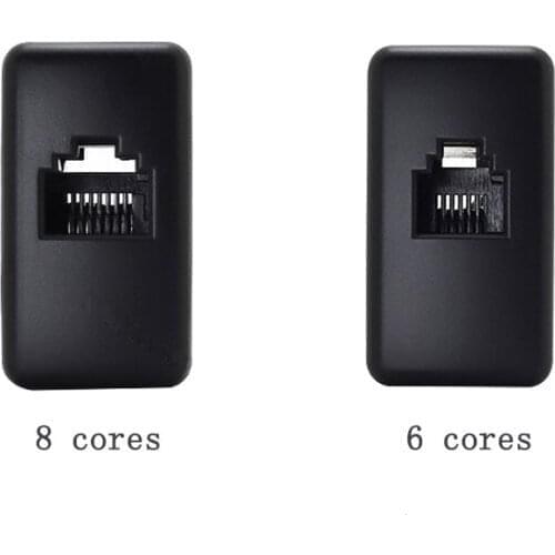 1PC Car radio microphone adapter socket hand microphone switch hole socket 6 cores for Toyota Prado 03-09