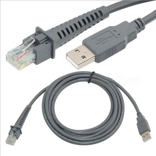 1pc USB A male to RJ45 Cable 7ft 2M for Symbol Barcode Scanner LS4278 LS2208 2208AP by Generic