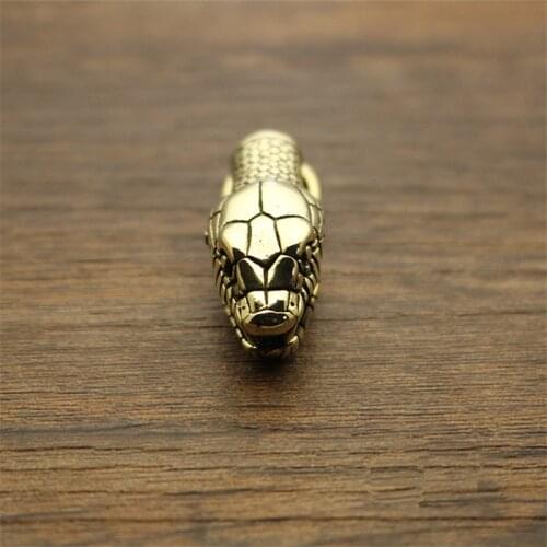 1PC Creative Brass Twelve Zodiac Spring Snake Score Hooks Pendant Personalized Keychain Key Ring Accessories EDC Pocket Tool