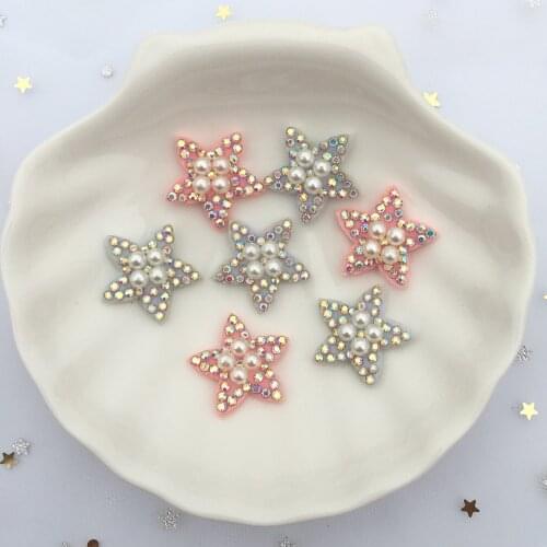30pcs Sparkling Rhinestone starPattern Clothes Patches DIY Bling Hair Clip Accessories Applique