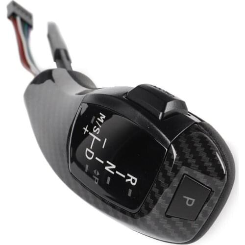 Automatic Stick Carbon Fiber Car Trim Head Cover Gear Shift Knob fit for BMW E46