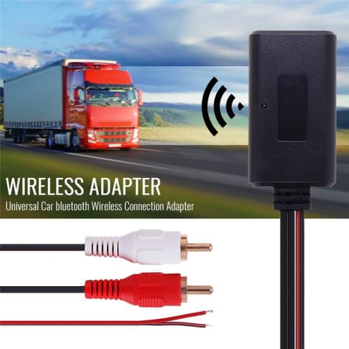 Universal Car Bluetooth Wireless Connection Adapter for Stereo with 2 RCA AUX IN Music Audio Input Wireless Cable for Truck Auto