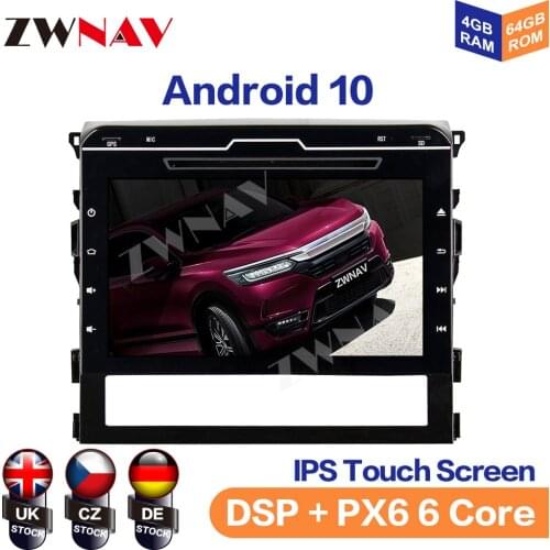 ZWNAV PX6 Car DVD Player DSP IPS Android 10 4G +64G Wifi Bluetooth 5.0 RDS Radio GPS Google Map For Toyota Land Cruiser 2016