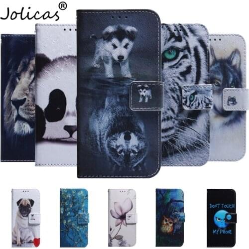 For Samsung Galaxy A50s A 50s A507F Case Wolf Panda Magnetic Flip Wallet Cover For Coque Samsung Galaxy A50s SM-A507F Case