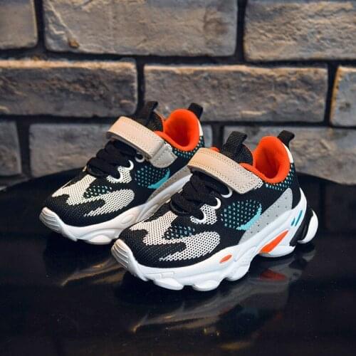 Childrens Sneakers Girls' Korean-Style Running Shoes Breathable Boys' Casual Shoes Lightweight Wear-Resistant Non-Slip