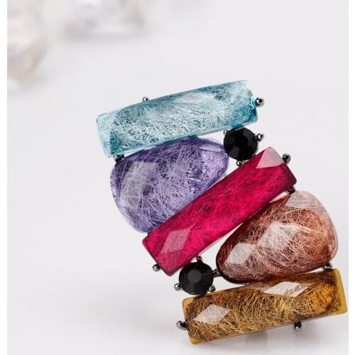 DIY Creative Design Brooches Six Colours Acrylic Match Corsage for Women Fashion Brooch Pins Jewelry Accessories