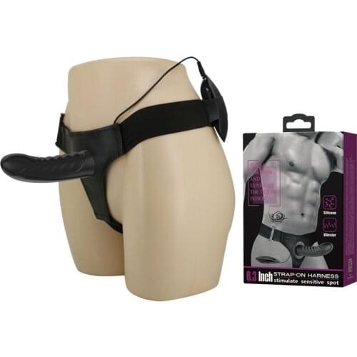 Electric Wearable Strapon Hollow Dildo Vibrator Strap on Penis Harness Belt Men Lesbian Strap on Cock Adult Product For Woman