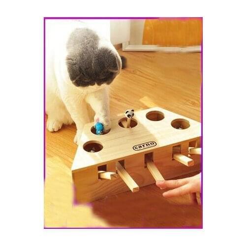 Cat toy hit hamster chassis cat scratch board people pet interactive educational toys cat supplies