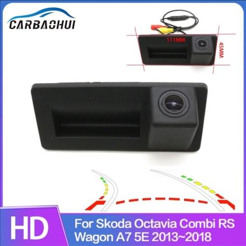 CCD HD Car Trunk Handle Rear View Camera For Skoda Octavia Combi RS Wagon A7 5E 2013~2016 2017 2018 Night Visioin Backup camera