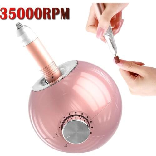 35000RPM Nail Drill Machine Rechargeable Portable Electric Nail File For Manicure Gel Nail Removal Professional Nail Polisher