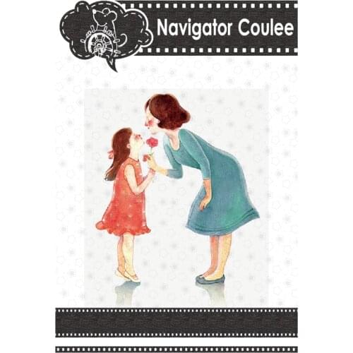 Mothers day photo album paper card metal cutting mold mother girl cut to death DIY scrapbook crafts embossed die-cutting 2021
