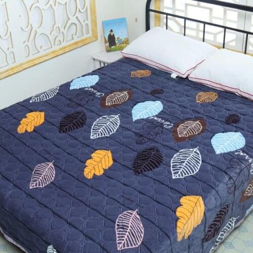 2021 New Soft Warm Flannel Blanket Blue Leaves Dual-purpose Bed Cover/Sheet Spring Throw Blanket 1 Pcs