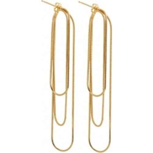 New Earrings Fashion Accessories Europe And The United States Simple Tassel Earrings Womens Fashion Cool K Gold Statement Earri