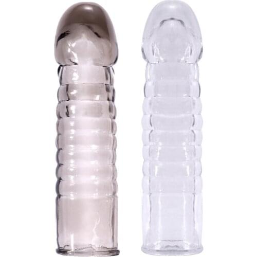 Cocks Extender Sleeve Penis Cocks Cover Sleeve Reusable Silicon Condom With Spike Dotted For Men Dildo Sheath Condoms Sex Toys