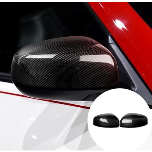 Real Carbon Fiber Car Side Door View Mirror Covers Cap Overlay For Nissan 370Z Z34 2009-2020 Rearview Mirror Cover Car-Styling