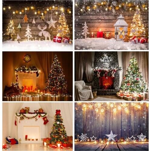 SHENGYONGBAO Vinyl Custom Christmas Day Photography Backdrops Prop Christmas Tree Festival Photo Studio Background XT20924SD-13