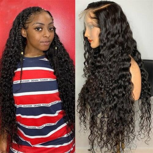 Lace Front Synthetic Curly 26 Inch Wigs Wet And Wavy Lace Front Wig Deep Part Body Wave Synthetic Wigs With Baby Hair