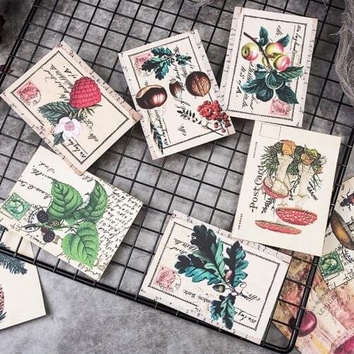 Vintage large size plant illustration series sticker DIY scrapbooking junk journal album diary happy planner decoration sticker