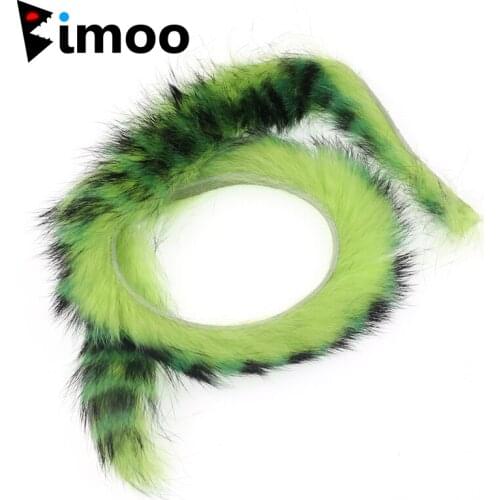 Wifreo 12PCS 5MM Wide Genuine Rabbit Fur Hare Strip Zonker Strips Fly Tying Zonker Minnow Streamers Fly Fishing Lures Material