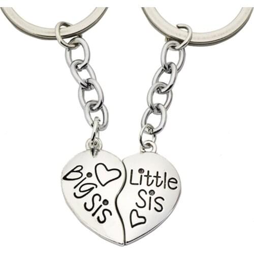 2pc Couples Heart Keyrings Silver Gold Stainless Steel Ying Yang Cat Puzzle Piece Pendant Key Chain Ring for His and Her